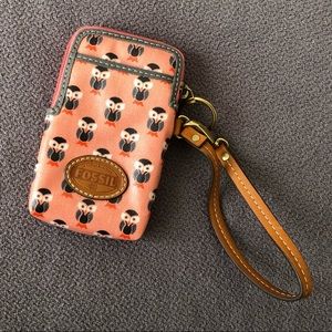 Fossil Classic Owl Wristlet